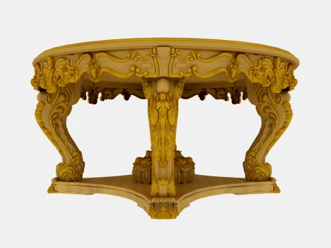 Round dining table 3D Model