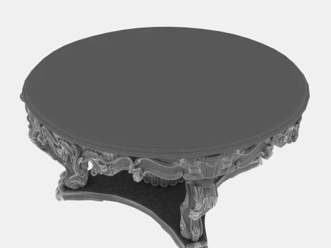 Round dining table 3D Model