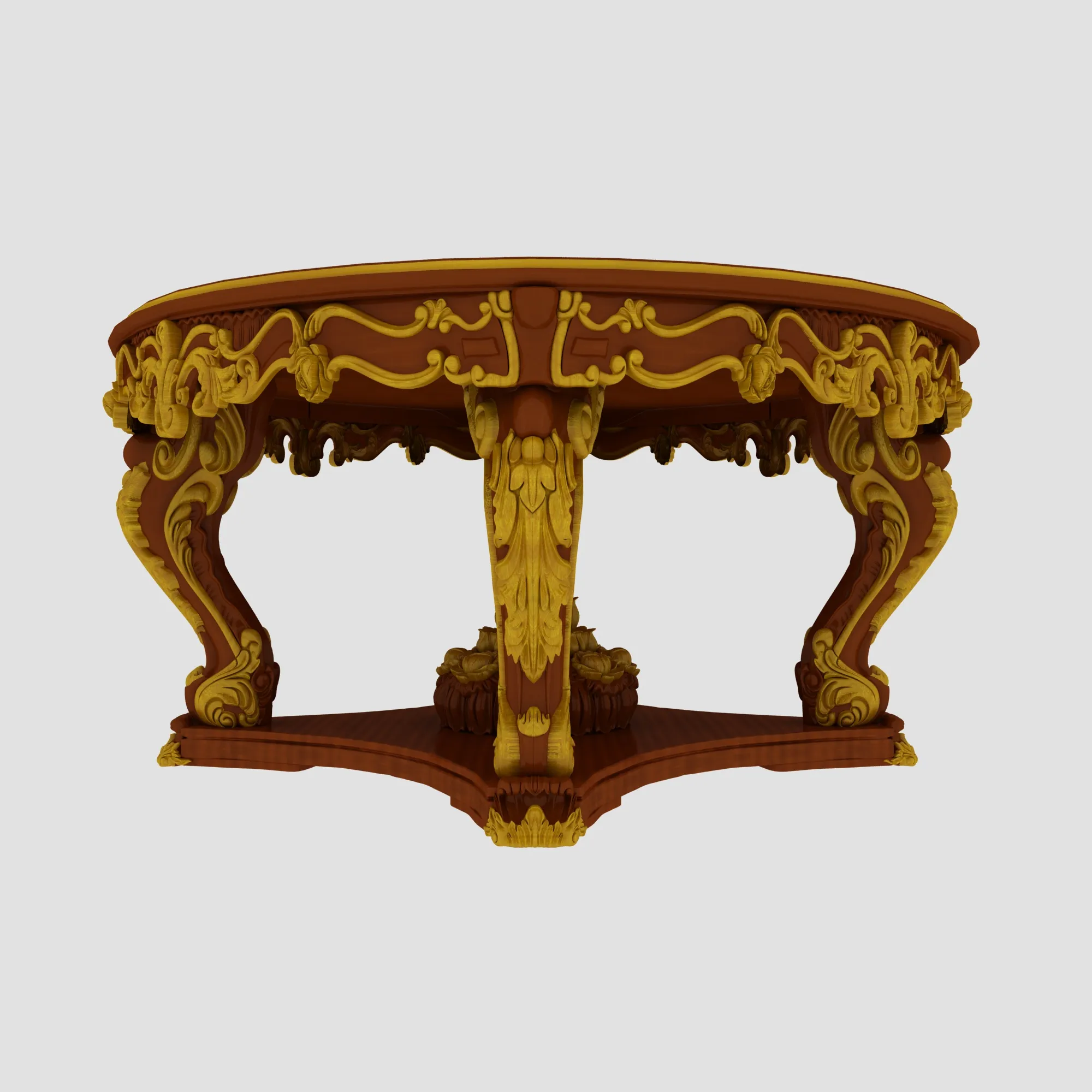 Round dining table 3D Model .c4d .max .obj .3ds .fbx .stl .blend 