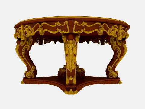 Round dining table 3D Модель