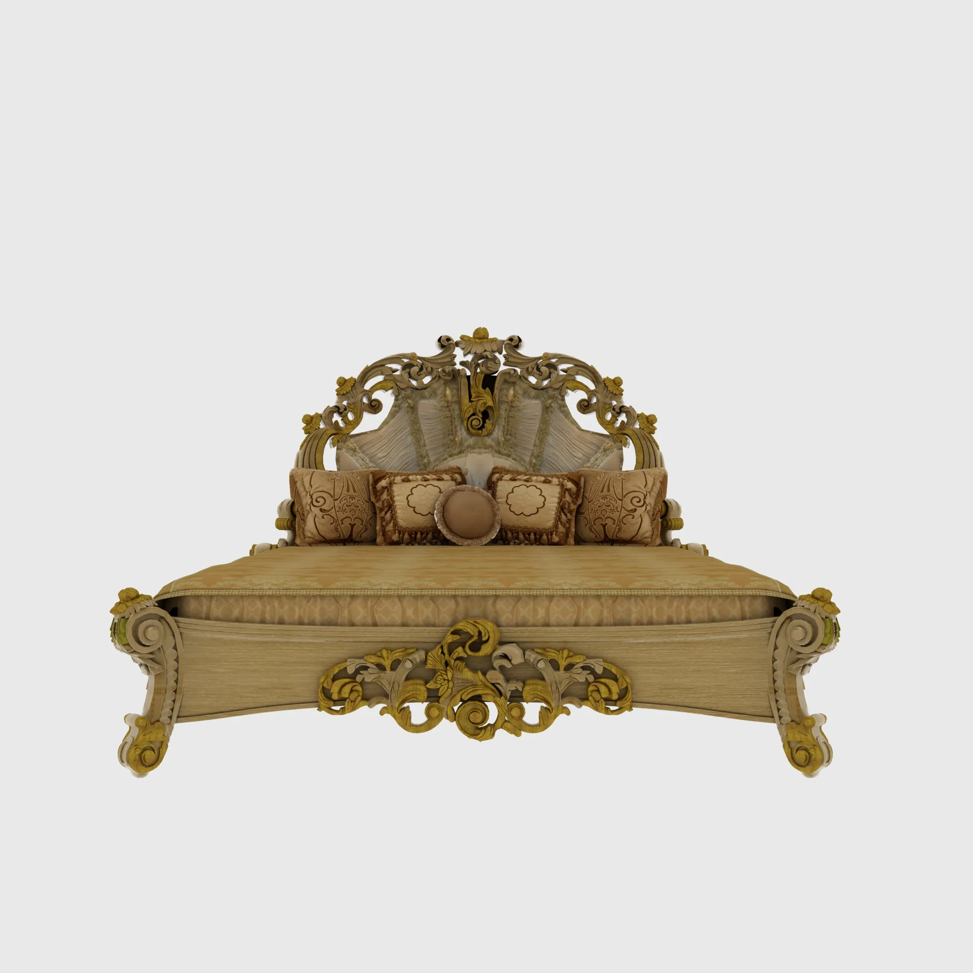 Bed 3D Model .c4d .max .obj .3ds .fbx .stl .blend 