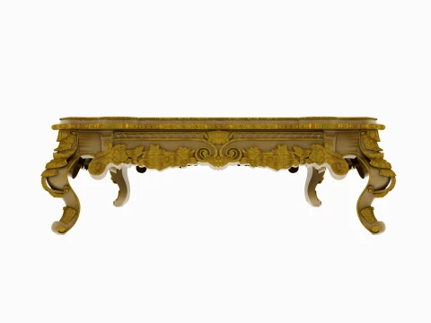 Square table Modèle 3D