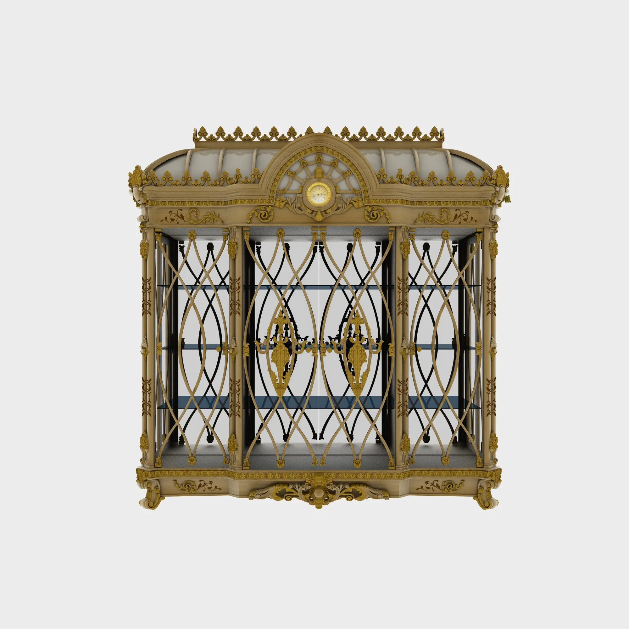 Wine cabinet 3D Model .c4d .max .obj .3ds .fbx .stl .blend 