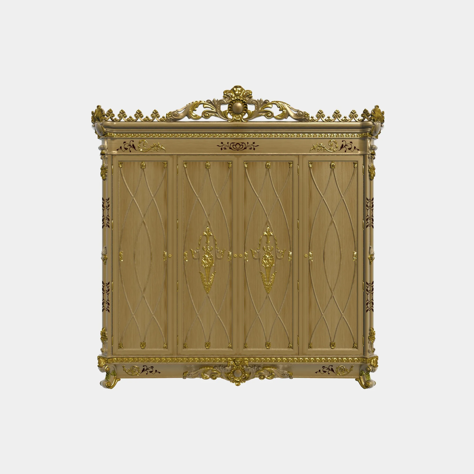 Wardrobe 3D Model .c4d .max .obj .3ds .fbx .stl .blend 