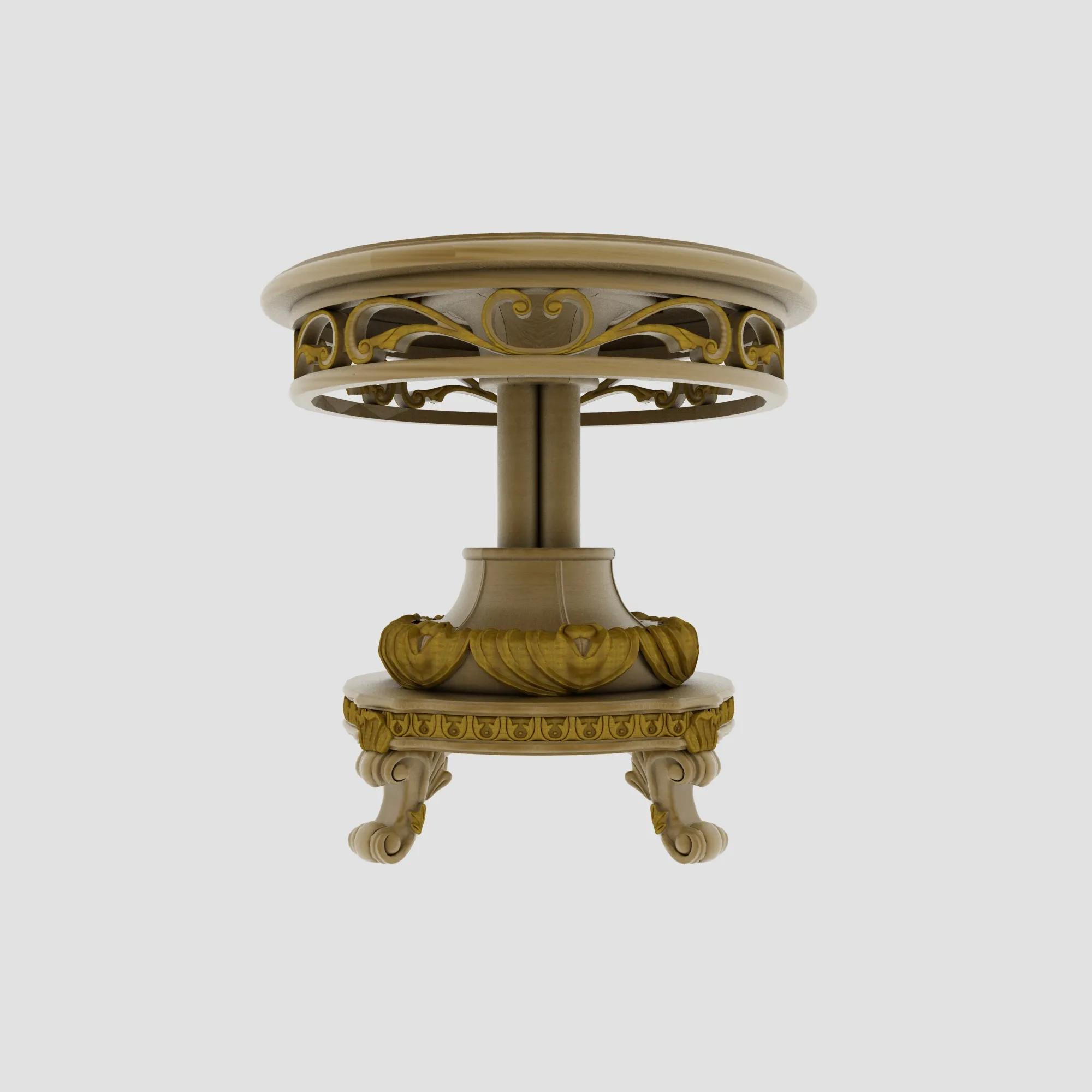 Round table 3D Model .c4d .max .obj .3ds .fbx .stl .blend 