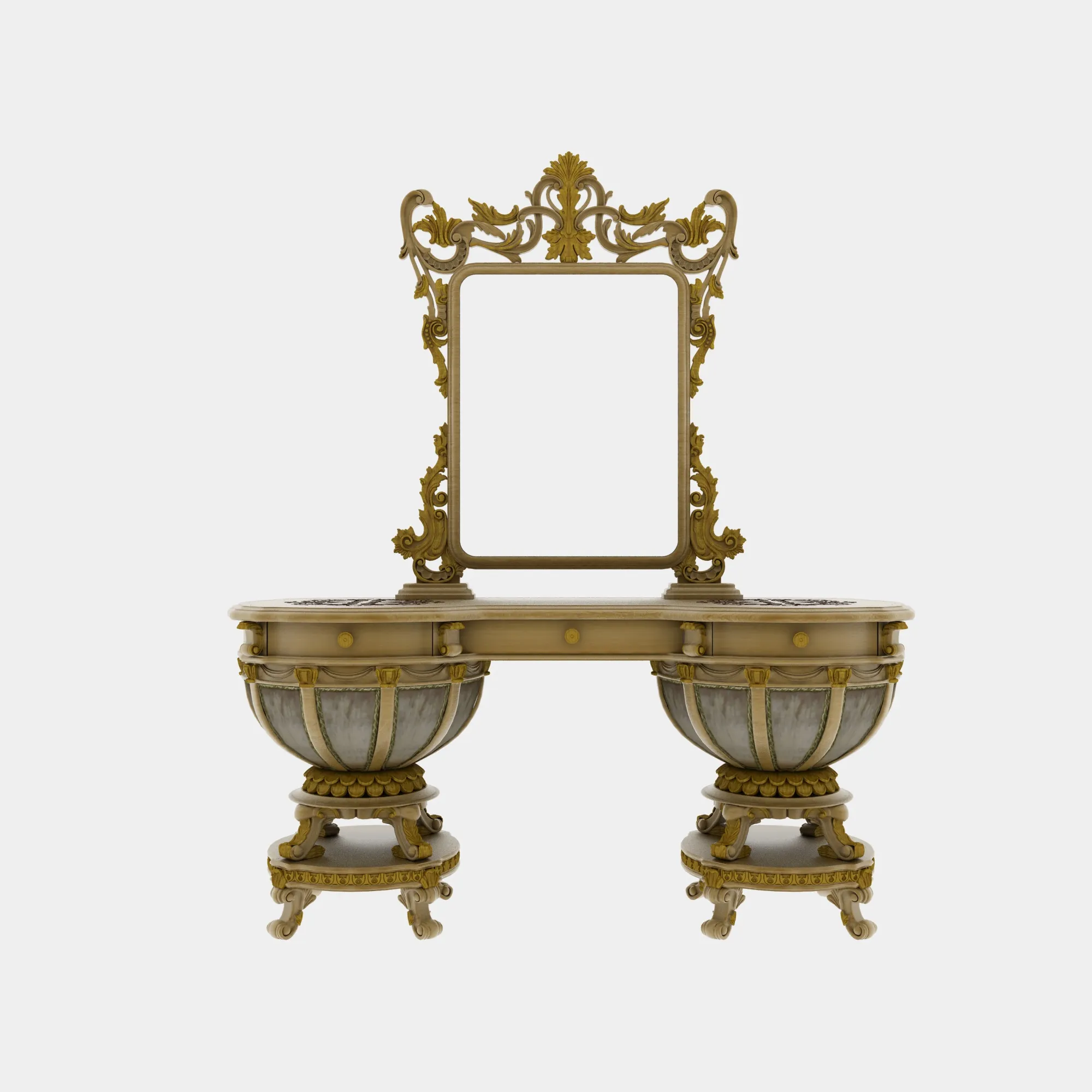 Dressing table 3D Model .c4d .max .obj .3ds .fbx .stl .blend 