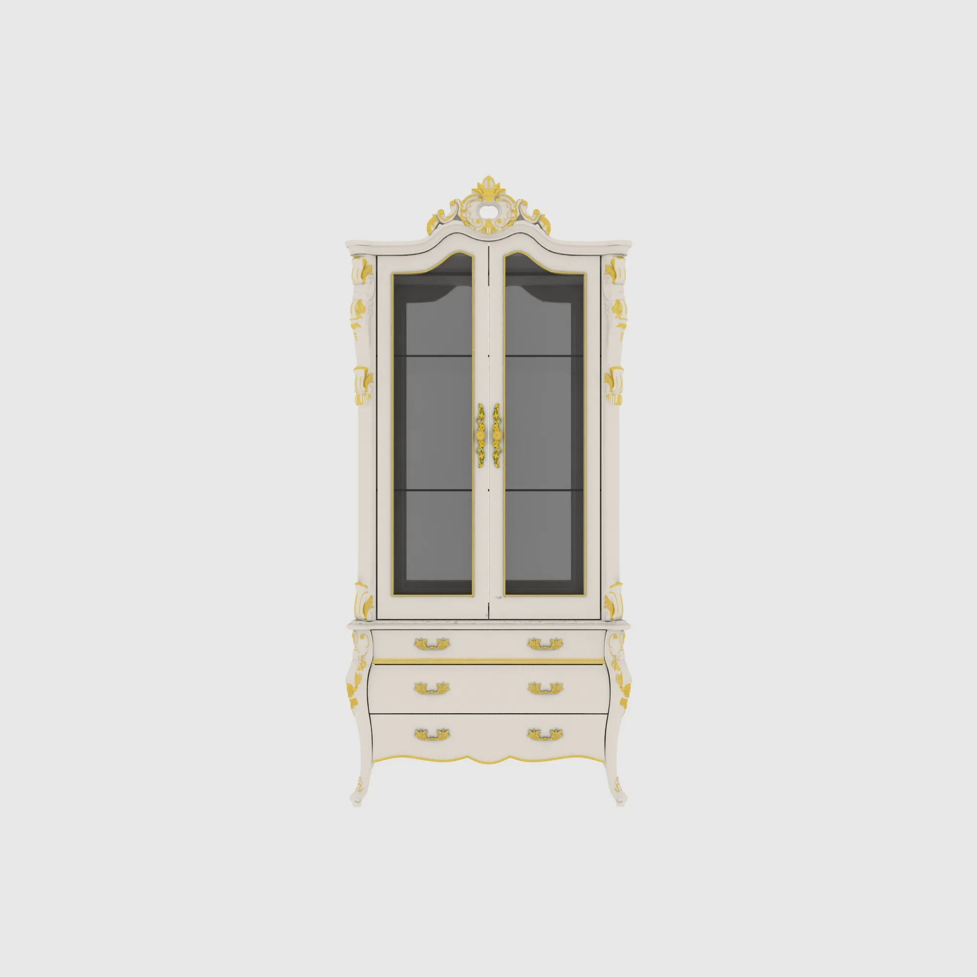 Wine cabinet 3D Model .c4d .max .obj .3ds .fbx .stl .blend 