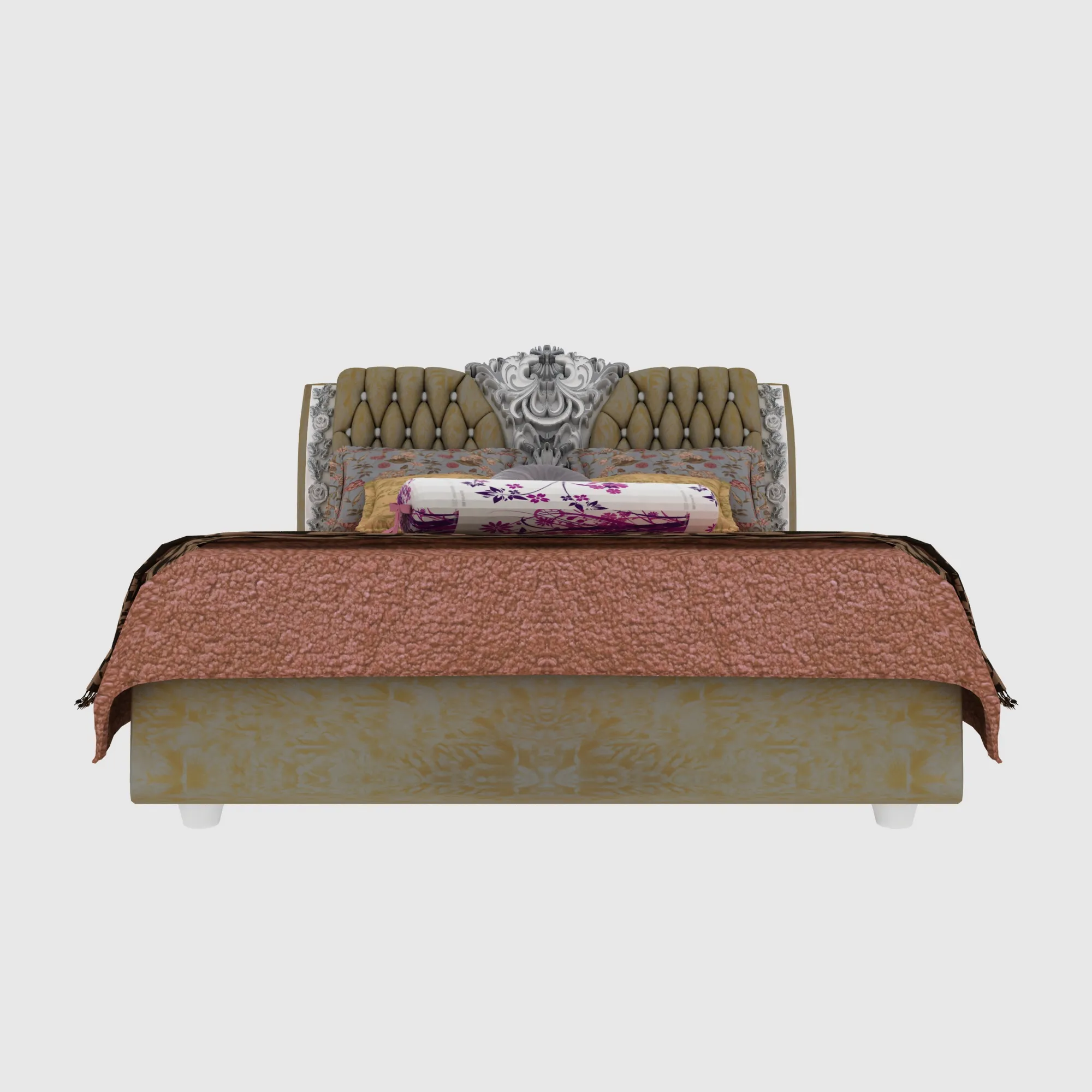 Bed 3D Model .c4d .max .obj .3ds .fbx .stl .blend 