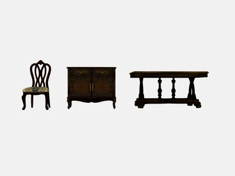 Restaurant furniture 3Dモデル