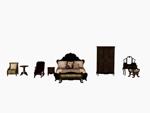 Bedroom furniture 3D Model