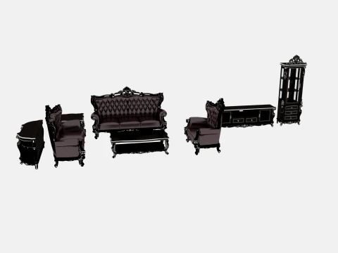 Living room furniture 3D Model