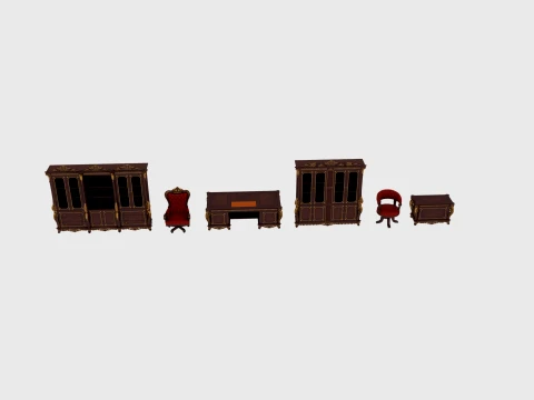 Study furniture 3D Model
