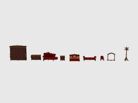 Bedroom furniture 3D Модель