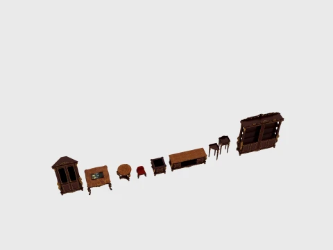 Small furniture items 3D Model