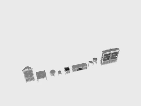 Small furniture items 3D Model