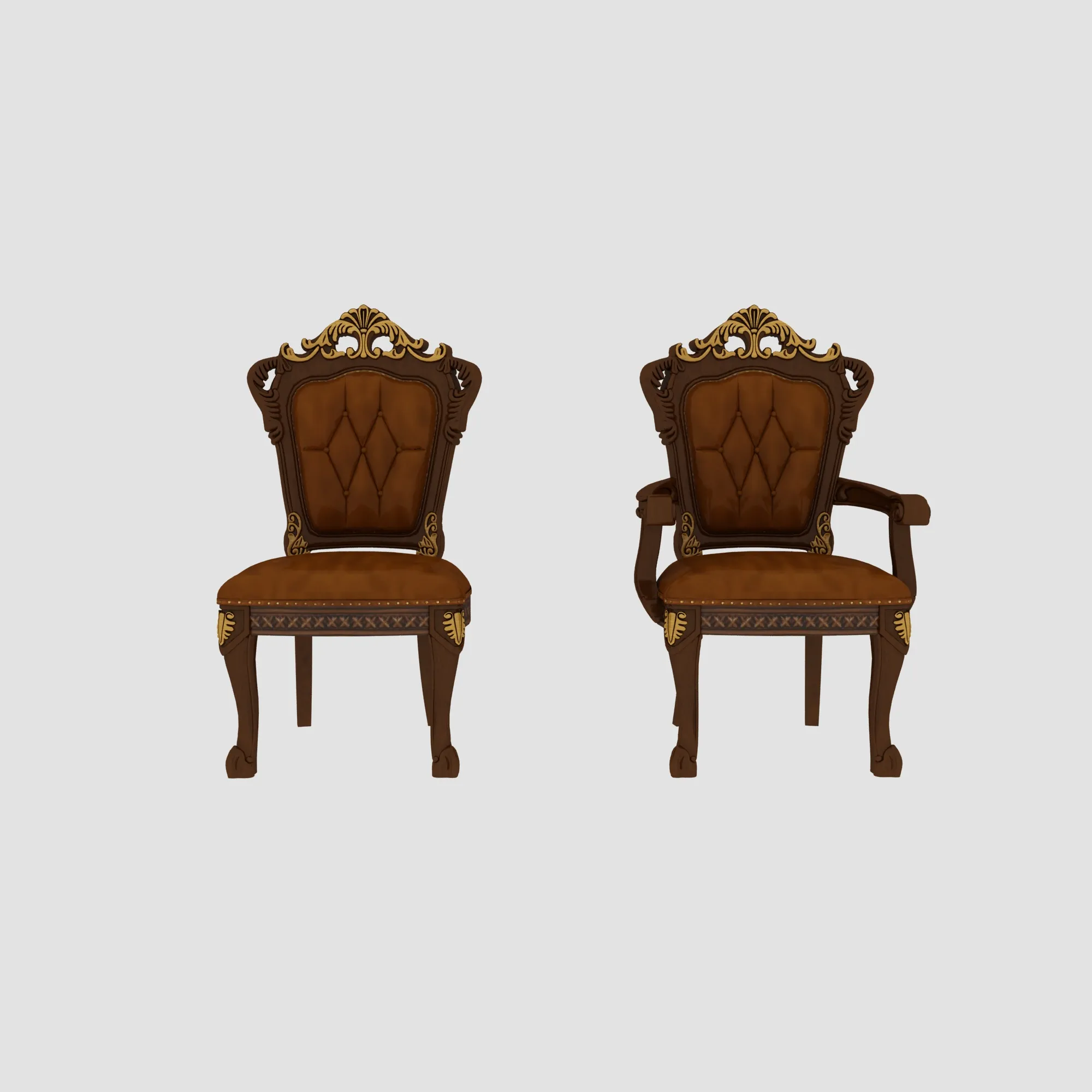 Dining Chair 3D Model .c4d .max .obj .3ds .fbx .stl .blend 