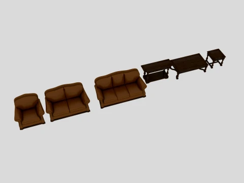 Living room furniture 3D Model