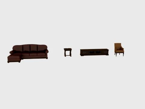 Small furniture items 3D Model