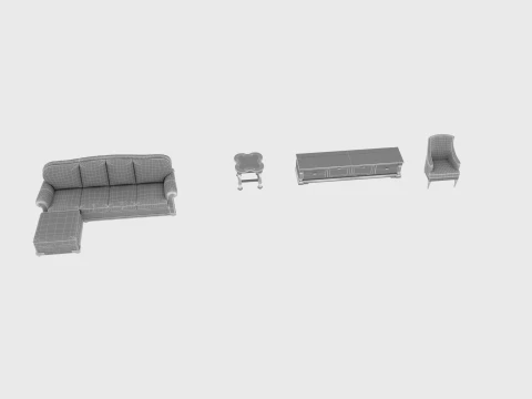 Small furniture items 3D Model
