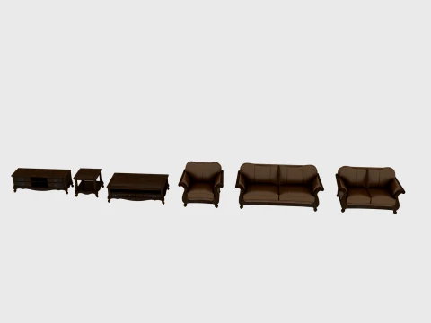 Living room furniture 3D Model
