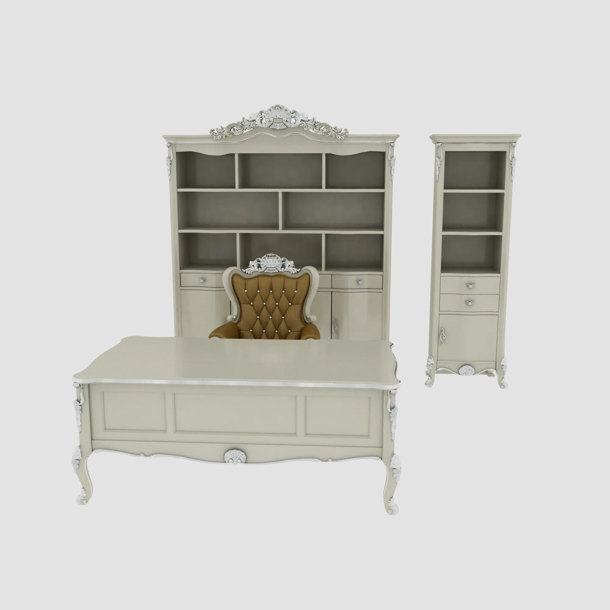 Study furniture 3D Model .c4d .max .obj .3ds .fbx .stl .blend 