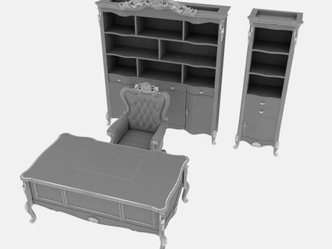 Study furniture 3D Model
