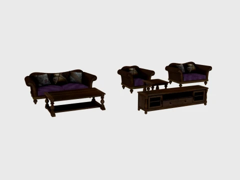 Living room furniture 3D Modell