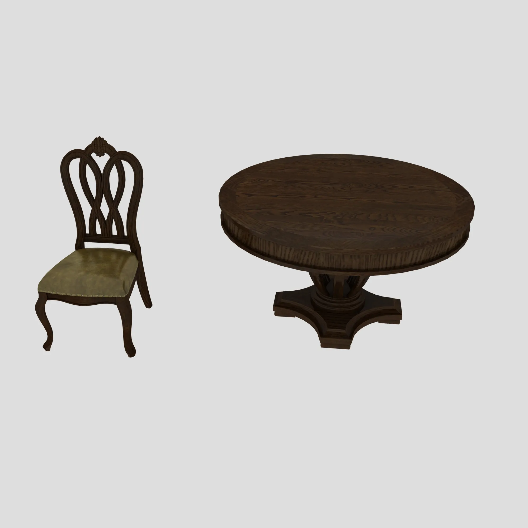 Restaurant furniture 3D Model .c4d .max .obj .3ds .fbx .stl .blend