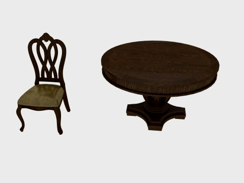 Restaurant furniture 3D Model