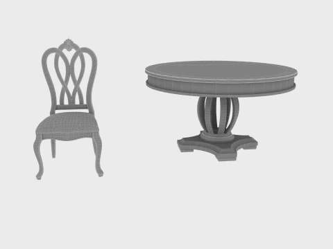 Restaurant furniture 3D Model