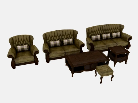 Living room furniture 3D Modell