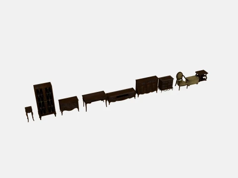 Small furniture items 3D Model