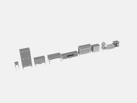 Small furniture items 3D Model