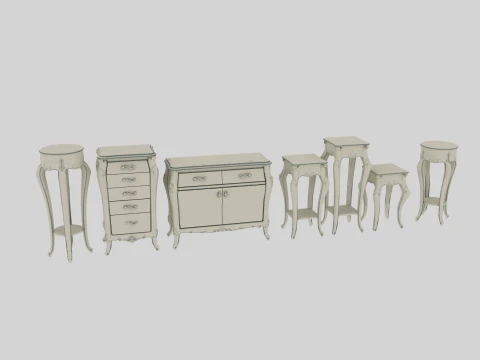 Small furniture items 3D Model