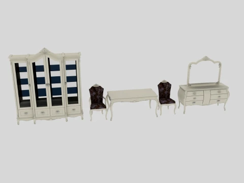 Restaurant furniture 3D Model