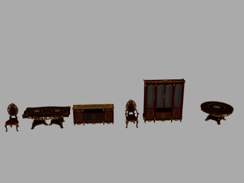 Living room furniture 3D Model