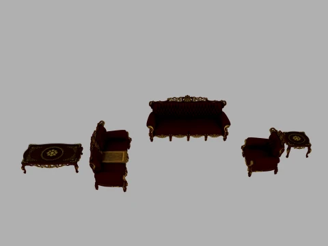 Living room furniture 3D Model