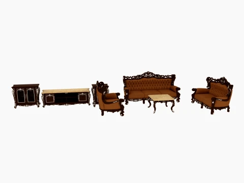 Living room furniture Model 3D