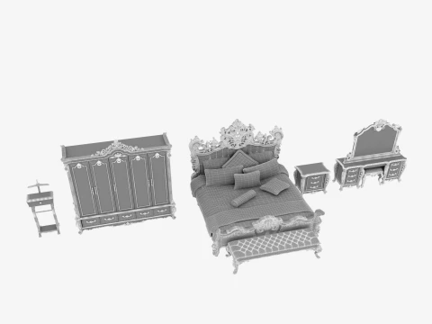 Bedroom furniture 3D Model