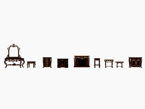 Small furniture items 3D Model