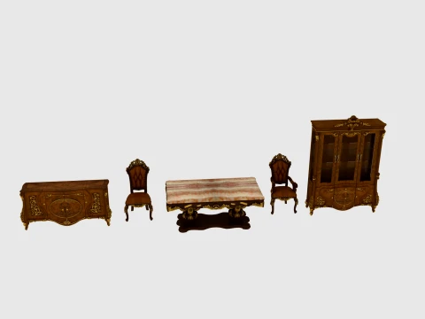 Restaurant furniture Modèle 3D
