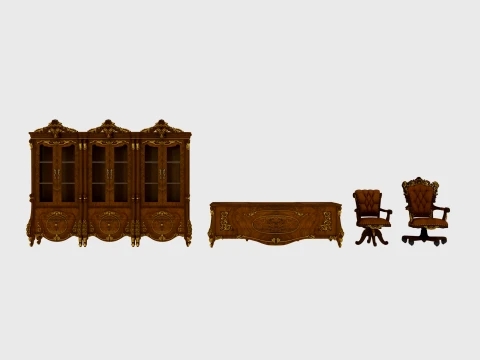 Study furniture 3D Модель