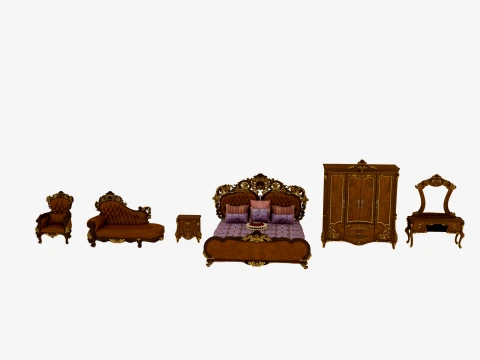 Bedroom furniture 3D 모델