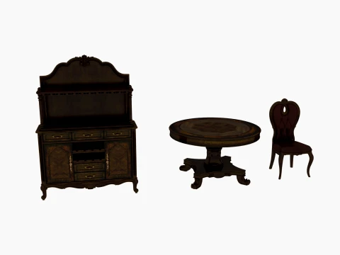 Restaurant furniture Modèle 3D