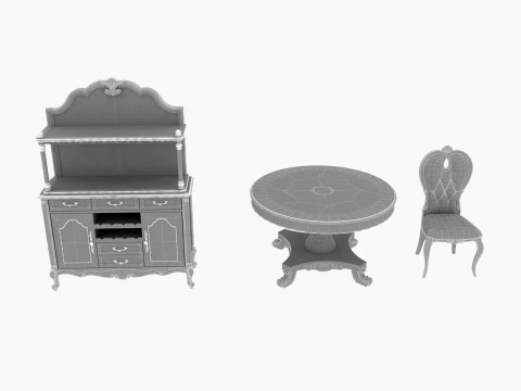 Restaurant furniture 3D Model