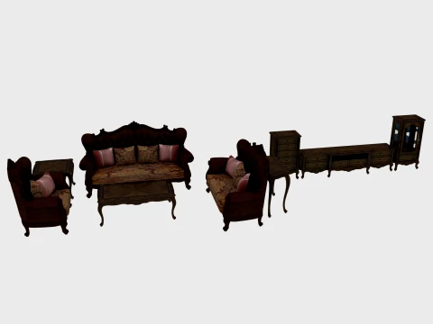 Living room furniture 3D Модель