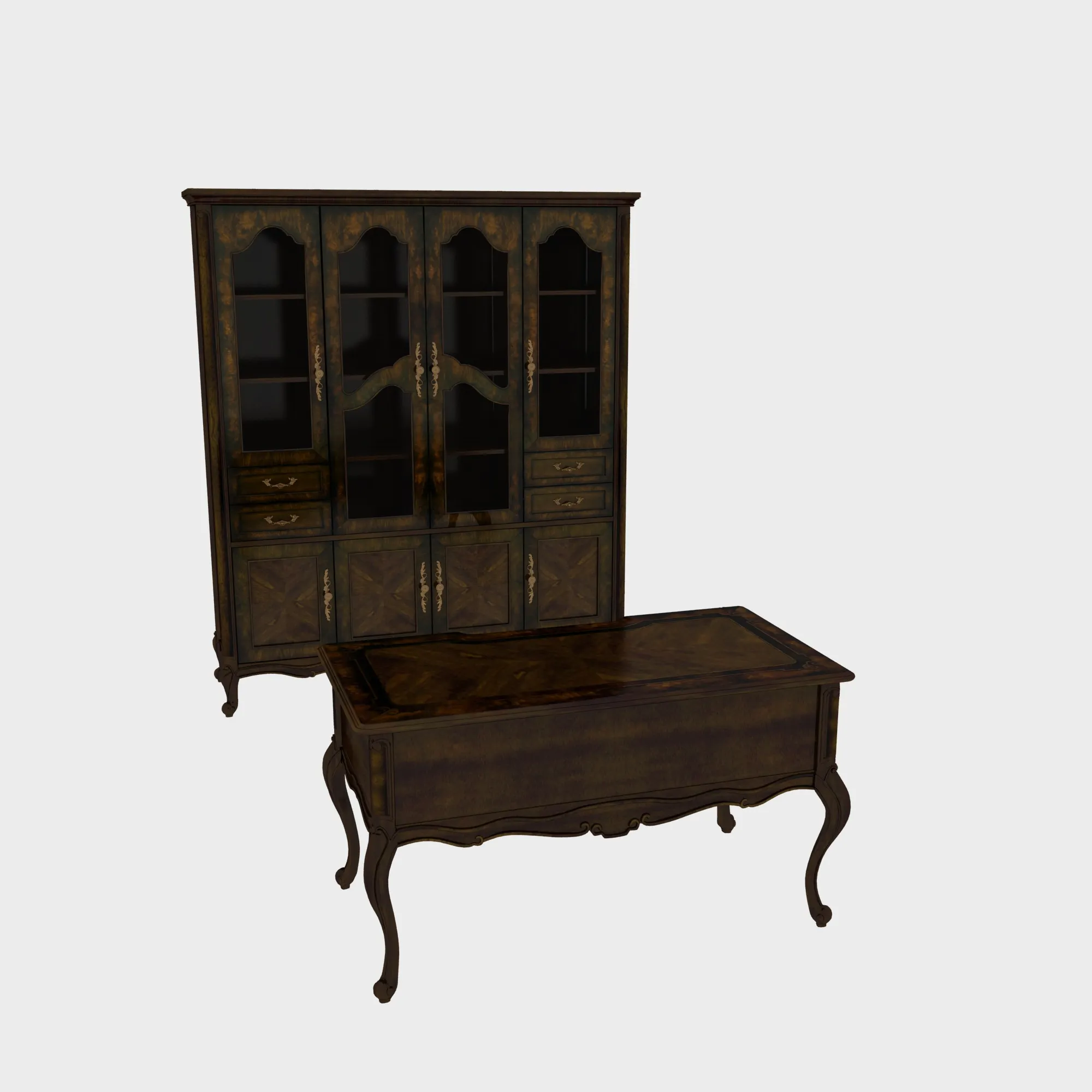 Study furniture 3D Model .c4d .max .obj .3ds .fbx .stl .blend 