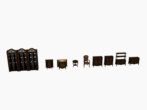 Small furniture items 3D Model
