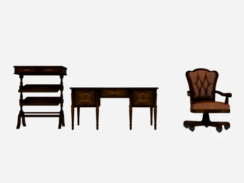 Study furniture 3D Model