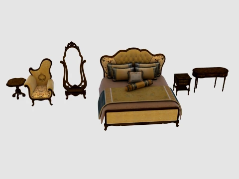 Меблі для спальні 3D Модель